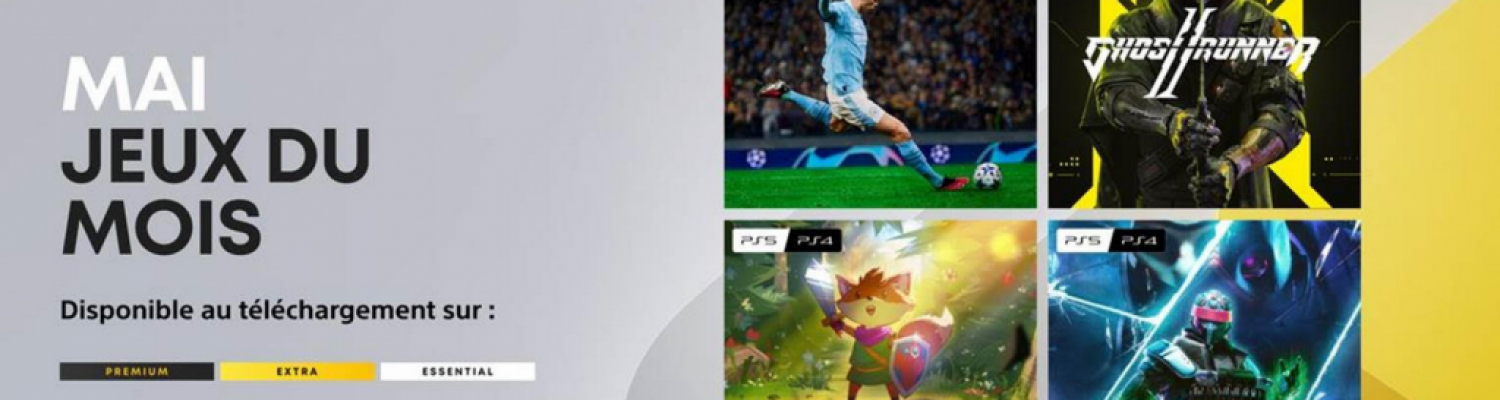 Les jeux mensuels PlayStation Plus de Mai 2024