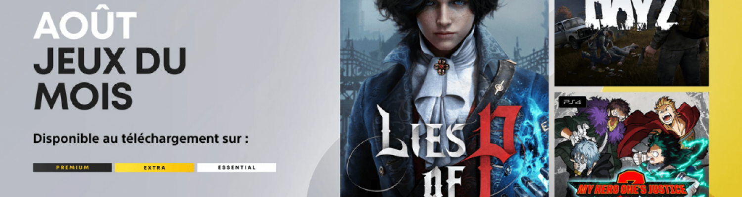 Les jeux mensuels PlayStation Plus d'Aout 2025
