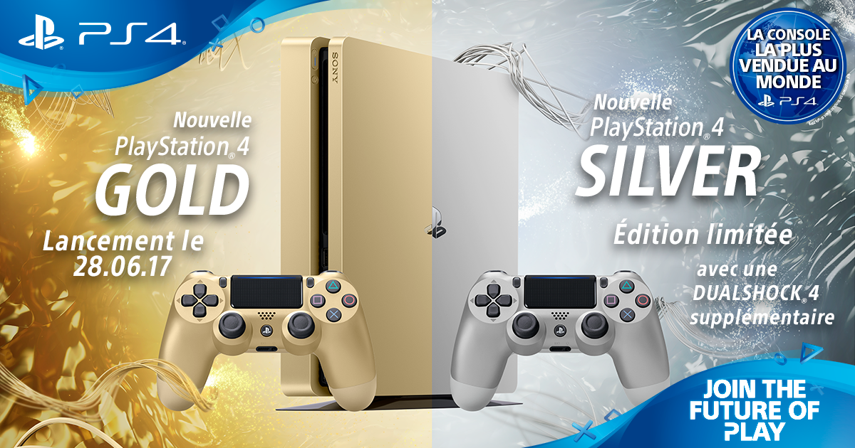 Les Playstation 4 Slim Gold et Silver annoncées pour l'Europe