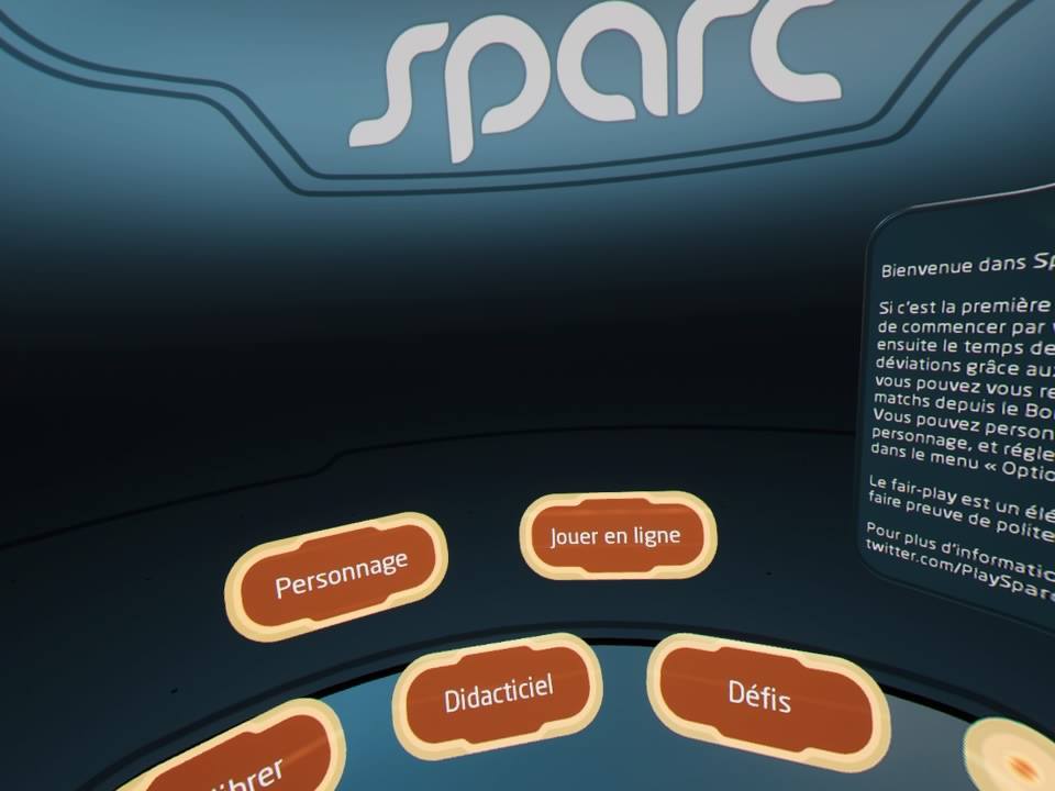 Sparc menu